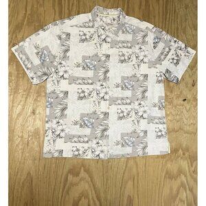Tommy Bahama Hawaiian Shirt Mens XL Original Fit Floral Aloha Camp